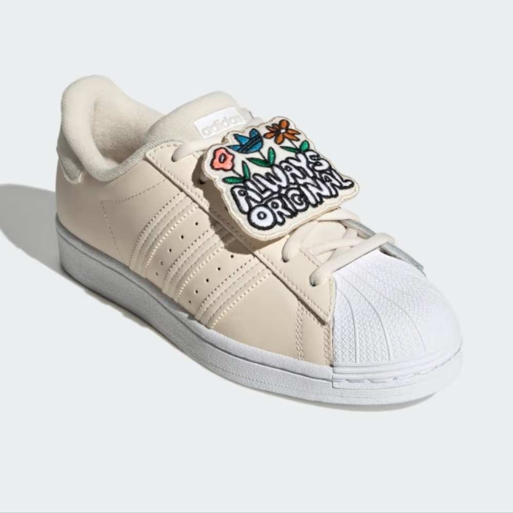 Adidas Original Superstar Terry-Lined Shoes Cream 8